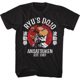 Ryus Dojo Street Fighter T-Shirt เสื้อยืดสวยๆ เสื้อผ้าแฟชั่น เสื้อยืด เสื้อยืดเท่