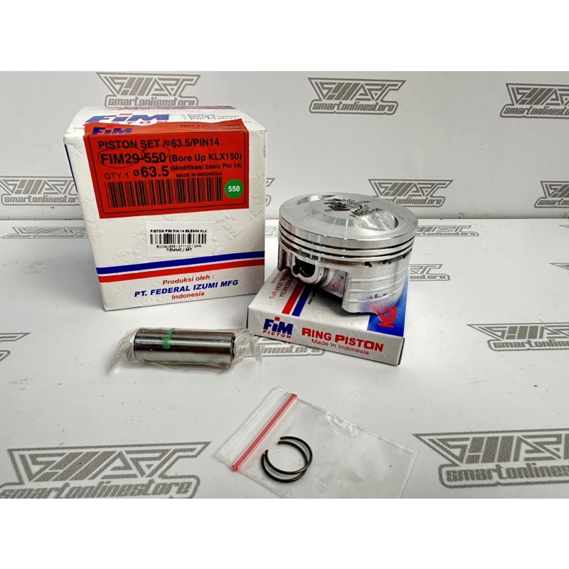 PISTON FIM 29 KLX PIN 14 62 MM 63 MM 63.5MM 64 MM BORE UP TYPE ราคา ถูกที่สุด ดีลบีเคเค แกลเลอรีภาพที่ 8