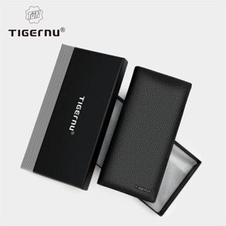 Tigernu 100% Genuine Leather Men Long Wallet Luxury Men&amp;#39;s Purse Card Wallet For Men Small Money Bag High Quality Mal