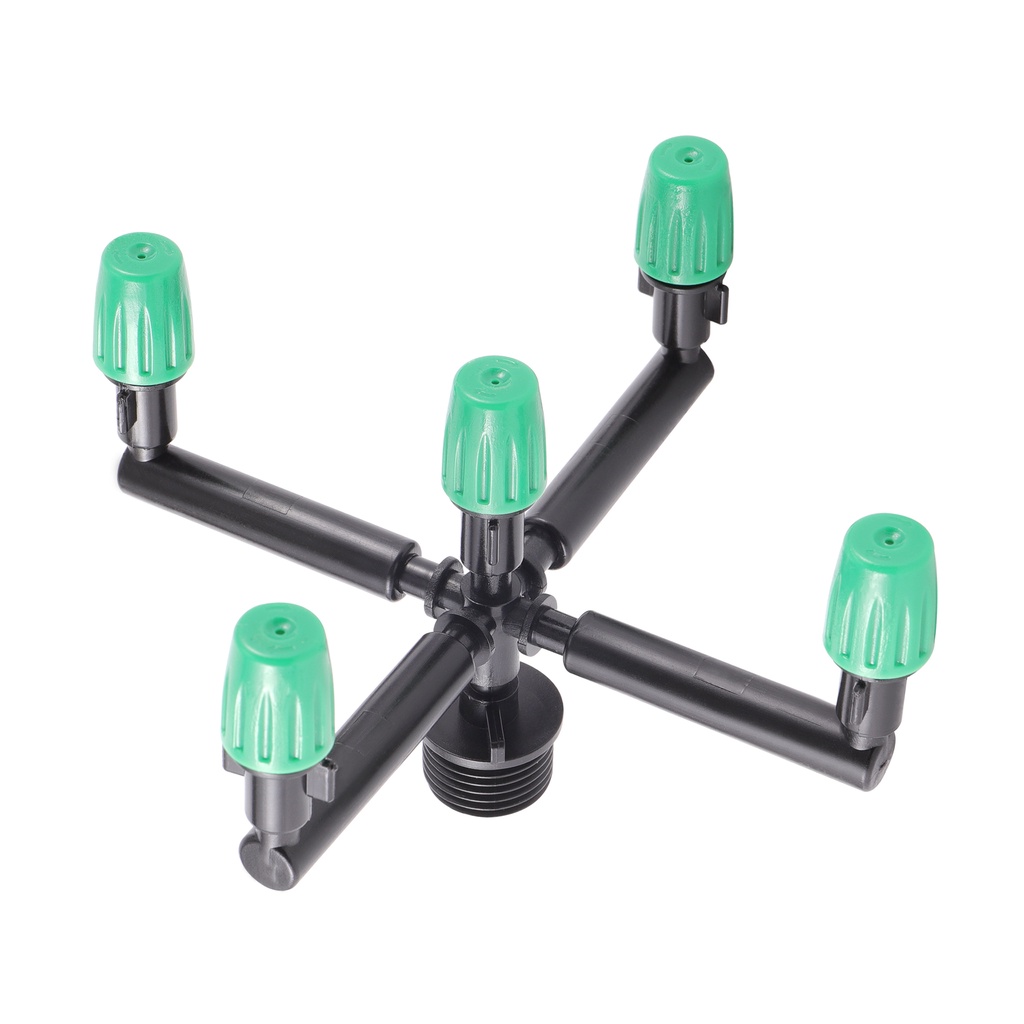 สวนชลประทาน Misting ระบบรดน้ํา Atomizing Sprayer อุปกรณ์น้ํา 5-Way Fogger หัวฉีด Cooling ความชื้นอุปกรณ์