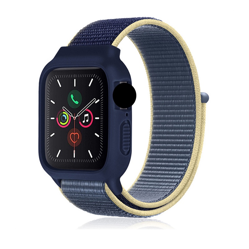 จัดส่งจากกรุงเทพ 🎈สายไนลอน 2 in 1 สาย Apple Watch สำหรับ Iwatch Series 6 7 SE 5 4 3 2 1 สายถักไนลอน 38mm-45mm สายแฟชั่น