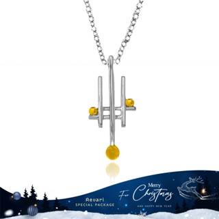 Aevari Vertical Necklace Sterling Silver 925 with Gold and Rhodium Plated สร้อยคอ สร้อยคอเงินแท้ เครื่องประดับสุดหรู