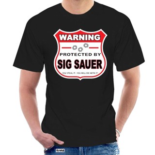 เสื้อยืดแขนสั้น พิมพ์ลายกราฟฟิค Sauer Sig Sauer 100 Cott แฟชั่นสําหรับผู้ชาย