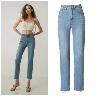 Queen-jeans แฟชั่นบาร์ มูลค่าการซื้อ ผ้ายืด คุณภาพดีกว่าราคา กางเกงยีนส์ผู้หญิงแฟชั่น เอวสูง ทรงเดฟสกินนี่ ปลายขารุ่ย