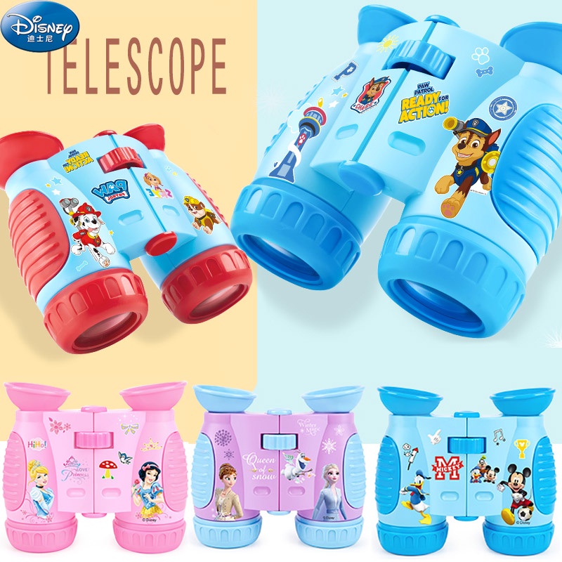PAW Patrol กล้องส่องทางไกลกลางแจ้งสำหรับเด็ก กล้องส่องทางไกลซูมแบบพกพา กล้องส่องทางไกลกันลื่น ของเล่นเด็ก Frozen Spiderman