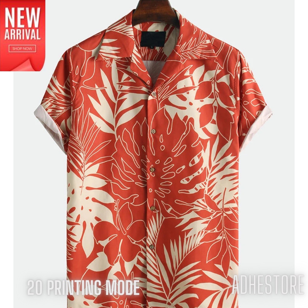 Kemeja Last Men& 39;s Short shirt // คอสั้น/เสื้อพิมพ์ลาย/อย่างเป็นทางการ/คอปกshanghai / เสื้อ Viral