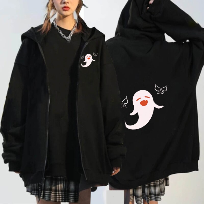 อะนิเมะ Genshin Impact Hutao Klee Diluc Venti Xiao Kaedehara Kazuha Hoodie Kawaii กราฟิกเสื้อกันหนาว