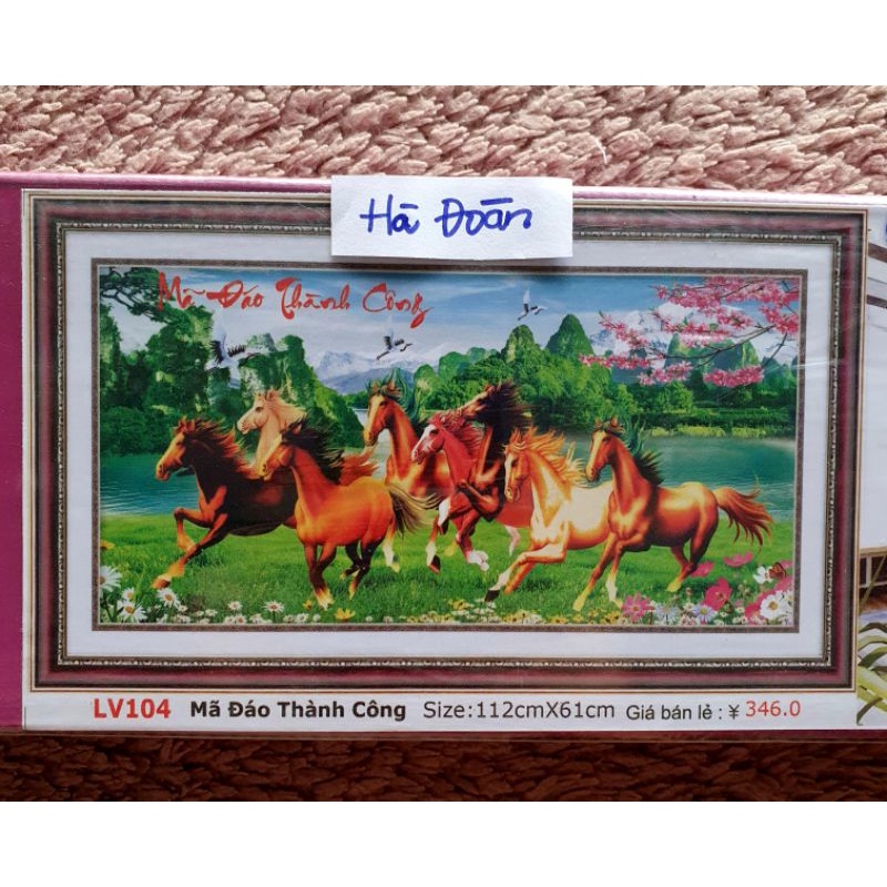 ภาพวาดเพชรม้าที่ประสบความสําเร็จ Lv104 KT 112x61cm[ภาพวาด Ha Doan]