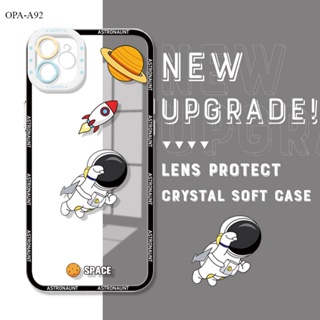 OPPO A98 A78 A17 A17K A12E A3S A37 A37F Neo 9 5G เคสออปโป้ Cartoon Lunar Airman