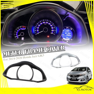 กรอบครอบแดชบอร์ดมิเตอร์ คาร์บอนไฟเบอร์ ABS สําหรับ Honda Jazz FIT GK5 ปี 2014-2020 Jazz Dashboard Meter Cover Frame