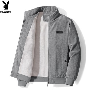 PLAYBOY Winter Jacket Corduroy Cotton Jacket Thickened with Lambswool