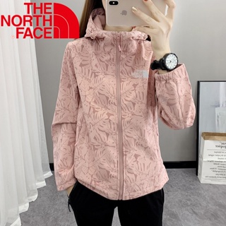 The North Face เสื้อแจ็กเก็ต เสื้อกีฬา เสื้อกันลม มีฮู้ด แบบนิ่ม สําหรับผู้หญิง ใส่เล่นสกี เดินป่า