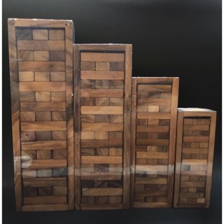 Jenga เกมตึกถล่ม เกมไม้ มี 4 ขนาด เล่นได้ตั้งแต่ 2 คนขึ้นไป ฝ