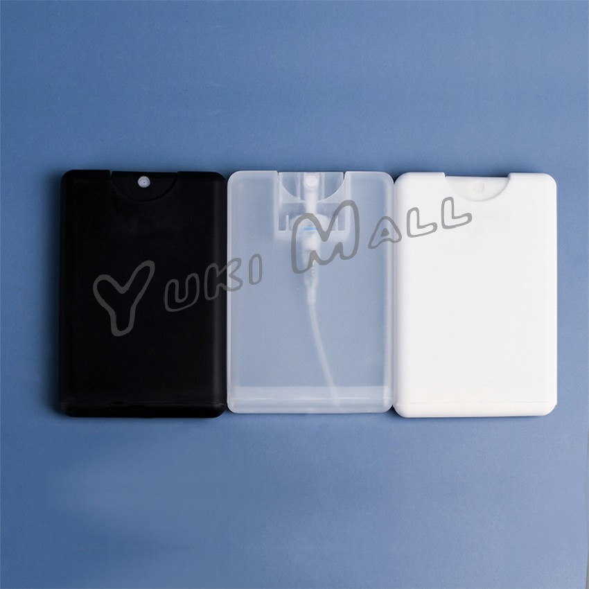 Yuki ขวดสเปรย์ทรงการ์ด 20ml ใส่น้ำหอม เเอลกอฮอล์ คุณภาพดี พกพาสะดวก  Card spray bottle