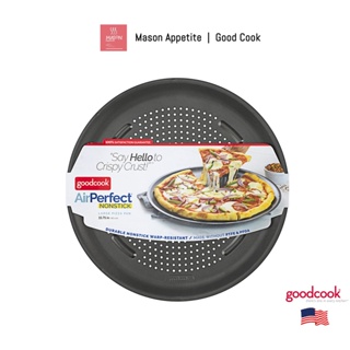 04497 GoodCook AirPerfect 15.75 In. Carbon Steel Nonstick Large Pizza Pan ถาดอบพิซซ่าใหญ่ กู๊ดคุก รุ่นแอร์เพอร์เฟค