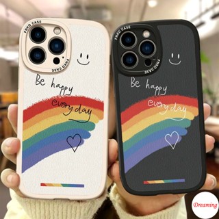 สำหรับ OPPO A77 A57 A76 A96 A36 A74 A95 A93 A55 A54 A53 A33 A52 A92 A31 A16K A16 A15 A15S A5 A9 2020 A7 A5S AX7 A3S A12e A1K Reno 7Z 4F 4 5 6 7 5G 4G เคสโทรศัพท์ Oval Big Eye Soft Motif Smile Love Rainbow