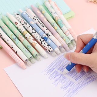 ปากกาเจล แบบกด ลายการ์ตูนน่ารัก ขนาด 0.5 มม. สีฟ้า เครื่องเขียน สําหรับโรงเรียน