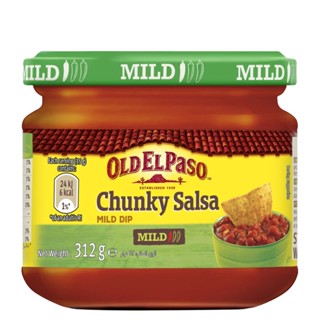 โอลด์ เอล พาโซ ซอสดิปซัลซา เผ็ดน้อย 312 กรัม - Chunky Salsa Dip Sauce Mild 312g Old El Paso brand