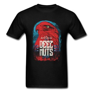 เสื้อยืดผ้าฝ้ายพิมพ์ลายขายดี เสื้อยืดผ้าฝ้าย พิมพ์ลายนกอินทรีย์ Deez Nuts In 2016 สีดํา แฟชั่นฤดูร้อน สําหรับผู้ชาย