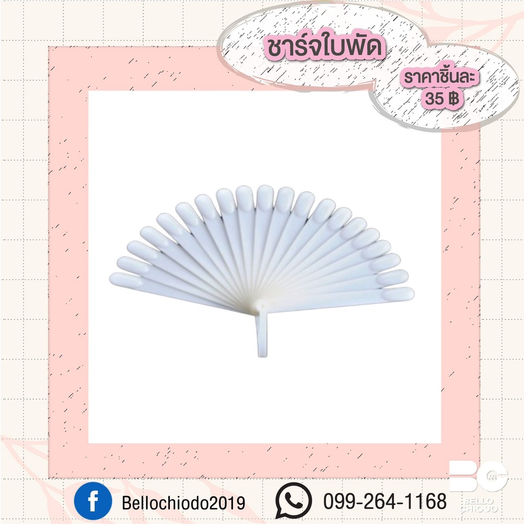 ชาร์จโชว์สี ทรงใบพัด 20Pcs ชิ้นละ 35.- False Nail Color Display Fan(BAG 20Pcs)