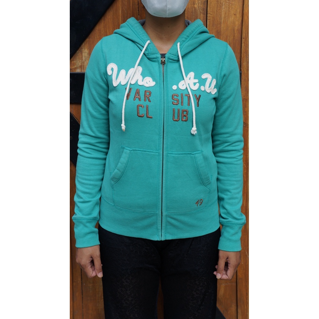 เสื้อฮู้ดซิป CALIFORNIA WHO AU มือสองแบรนด์