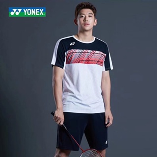 Yonex เสื้อแจ็กเก็ตแบดมินตัน แขนสั้น ระบายอากาศ แห้งเร็ว สําหรับผู้ชาย และผู้หญิง 5115