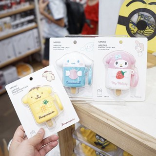 เคสหูฟังซิลิโคน ป้องกันรอย ลาย MINISO MINISO Sanrio เหมาะกับฤดูใบไม้ผลิ และฤดูร้อน สําหรับ Apple Airpods