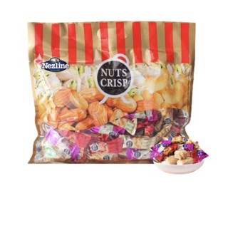 ✔ Nuts Crisp ขนมถั่วตุ๊บตั๊บ ( 500G ) ถั่วอัดแท่ง อัลมอนด์ พิสตาชิโอ เม็ดมะม่วงหิมพานต์