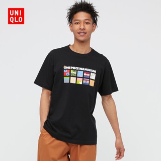 ใหม่ ขายดี Uniqlo เสื้อยืดคอกลม พิมพ์ลายการ์ตูนวันพีช สําหรับผู้ชาย และผู้หญิง (UT) 440673