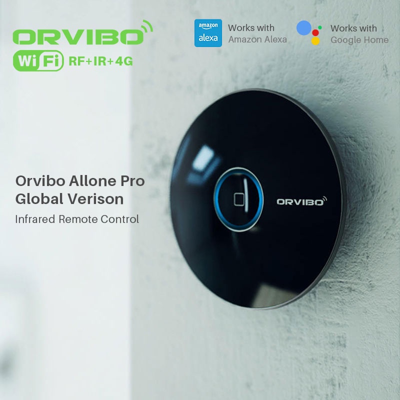 Orvibo รีโมตคอนโทรลอัจฉริยะ Allone Pro Universal Control IR 433MHz เชื่อมต่อทํางานร่วมกับ Echo Alexa