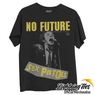 เสื้อยืด พิมพ์ลายวงร็อค Sex Pistols Official No Future สไตล์พังก์ร็อค สีดํา