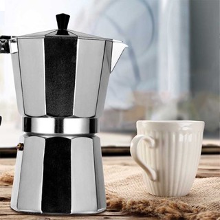 Glanxuan หม้อต้มกาแฟแบบแรงดัน หม้ออลูมิเนียมเอสเพรสโซ่ กาต้มกาแฟสด Aluminum espresso pot