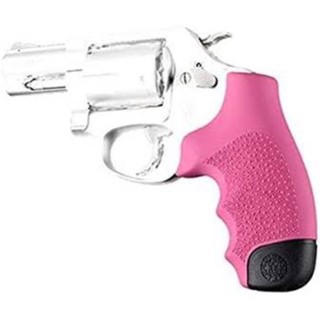 Hogue S&amp;W J Frame Round Butt Rubber Monogrip, Pink