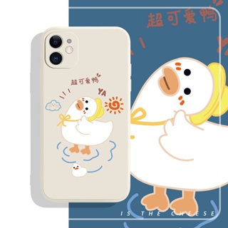 Cute duck เคสไอโฟน iPhone 14พลัส 11 13 pro max เคส 14 plus case 12 14 pro X Xr Xs Max couple cover iPhone 7 8 plus TPU