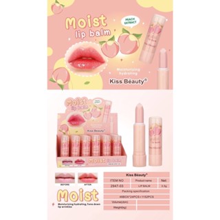 ลิปมันพีช Kiss Beauty Moist Lip Balm