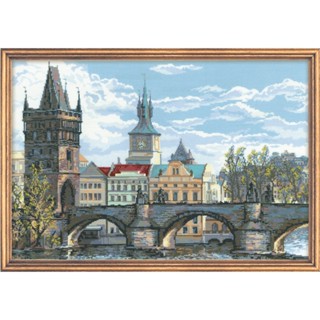 Rio-1058 Charles Bridge - Prague ชุดปักครอสติชลิขสิทธิ์แท้ ครอสติชไม่พิมพ์ลาย แบรนด์ Riolis