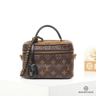 LOUIS VUITTON VANITY PM REVERSE YELLOW BROWN MONOGRAM GHW