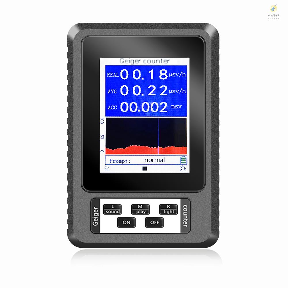 Portable Nuclear Radiation Detector Handheld Personals Geiger Counter X-rays γ-rays β-rays Detecting Tool Real-time Mean Cumulative Dose Modes Practical Household Radioactive Teste