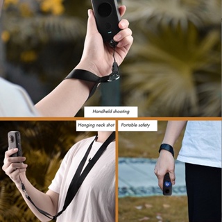 Ele สายเข็มขัดคล้องคอสําหรับกล้องแอคชั่น Insta360 One X/X2 สีดํา