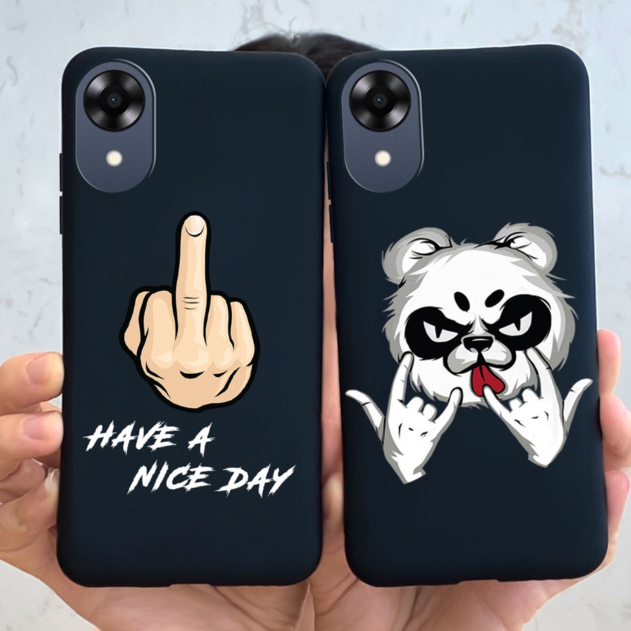 เคสโทรศัพท์มือถือ พิมพ์ลาย สีดํา สําหรับ Oppo A17k A 17k A17 OPPOA17 A 17 K 4G