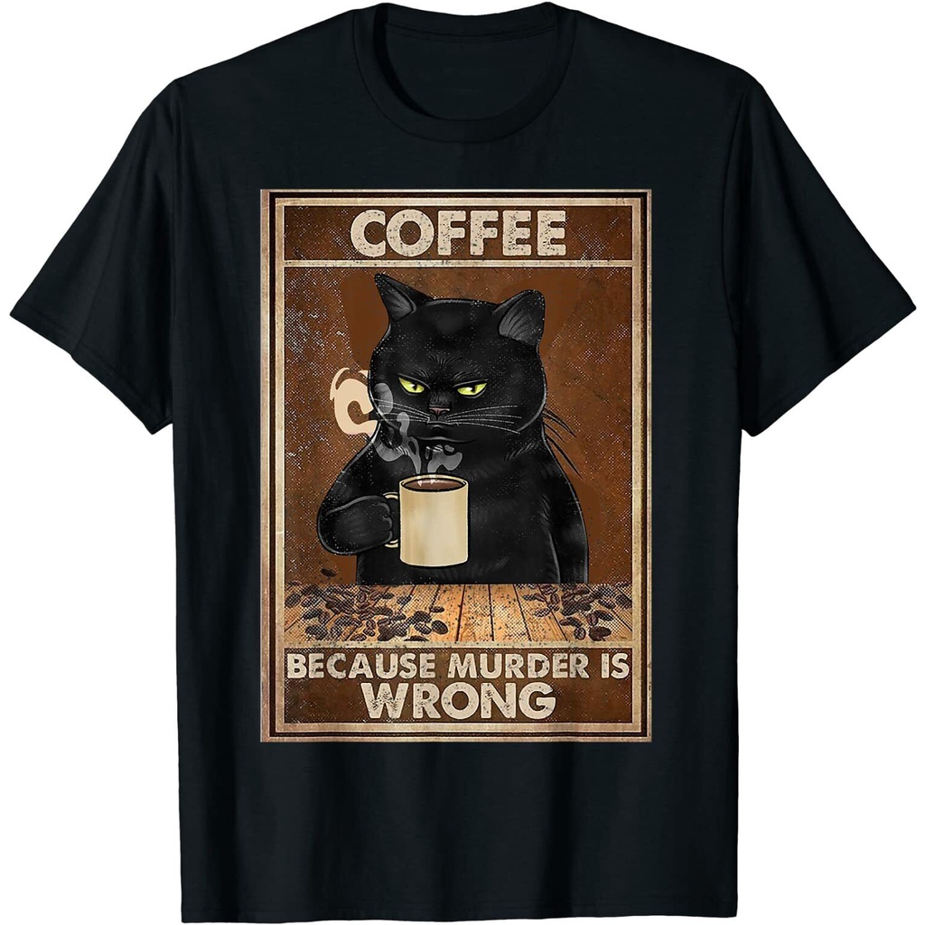 Coffee Cat Dr1Nks Coffee Funny Great Idea Tee เสื้อยืด