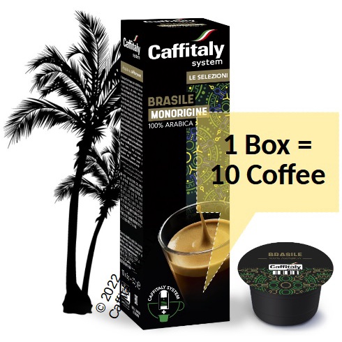 Brasile Arabica Monorigine Premium Caffitaly แคปซูลกาแฟ (10 Capsules) Ecaffe