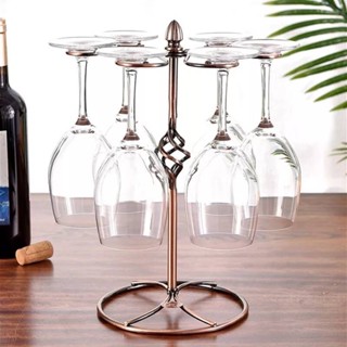 สไตล์ยุโรปคว่ำแก้วไวน์ ที่แขวนแก้วไวน์ ชั้นแขวนแก้วไวน์ ที่เก็บแก้วไวน์ Wine glass Holder สไตล์ใหม่ 6แก้วไวน์ Rack บาร์