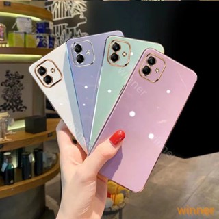 เคส samsung a04 a02 a03 a03S a02S a04S a01 โทรศัพท์มือถือนิ่ม กันตก ชุบไฟฟ้า สีพื้น สําหรับ 1ZB