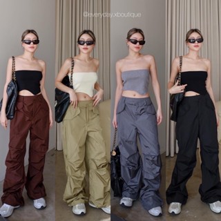 🇰🇷NEW🇰🇷 y2k cargo pants🔥(430฿ฟรีส่ง) กางเกง y2k style เนื้อผ้าร่ม รุ่นใหม่ปังมากทรงสวยมาก แต่งกระเป๋า ดีเทลเอวเฉียง glam