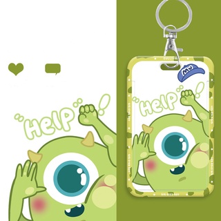 ปกบัตรชื่อพร้อมพวงกุญแจ ผมตลกมอนสเตอร์รถบัสกรณีบัตรอาหารนักเรียนวิทยาเขตฝาครอบป้องกันผู้ถือบัตรการเข้าถึงบัตรโรงเรียนน่ารักคู่พวงกุญ - รูปที่ 5