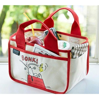 พร้อมส่ง SNOOPY Organized storage interior tote bag RED จากญี่ปุ่น