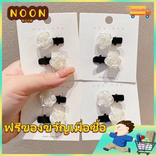 ※NOON※ กิ๊บติดผมลายดอกคามิเลีย เครื่องประดับแฟชั่นสตรี 1 ชิ้น