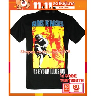 เสื้อวง Guns N Roses เสื้อวงดนตรีต่างประเทศ เสื้อวินเทจ กันส์แอนด์โรสเซส GUN556