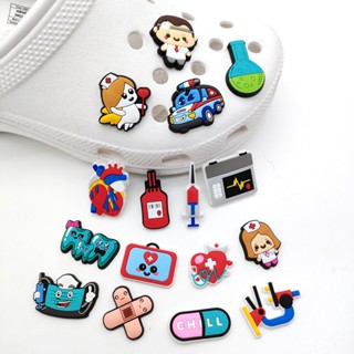 Croc Jibz Pins กระดุม PVC สําหรับรองเท้าทางการแพทย์